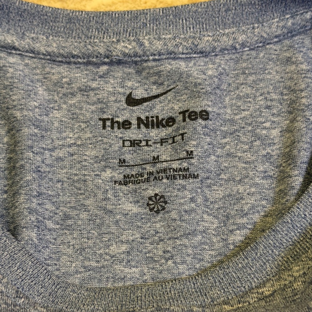 Nike Dri-FIT Blue Heathered Performance Tank Top Womens Medium Sleeveless Shirt - Picture 3 of 8